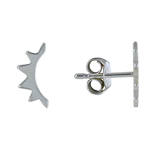 LES POULETTES BIJOUX - Sterling Silber 925 Ohrringe Halbe Sonne von LES POULETTES BIJOUX