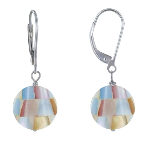 LES POULETTES BIJOUX - Sterling Silber 925 Schläfer Ohrringe und Mehrfarbige Facettierte PerlmuttPerle LES POULETTES BIJOUX - Sterling Silber 925 Schläfer Ohrringe und Mehrfarbige Facettierte PerlmuttPerle von LES POULETTES BIJOUX