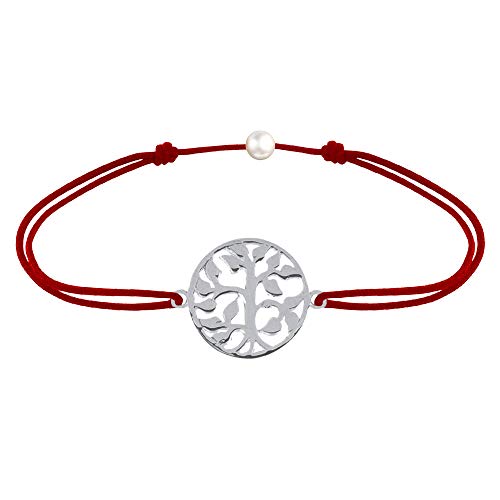 LES POULETTES BIJOUX - Sterling Silber 925 Link Armband Lebensbaum - Rote von LES POULETTES BIJOUX