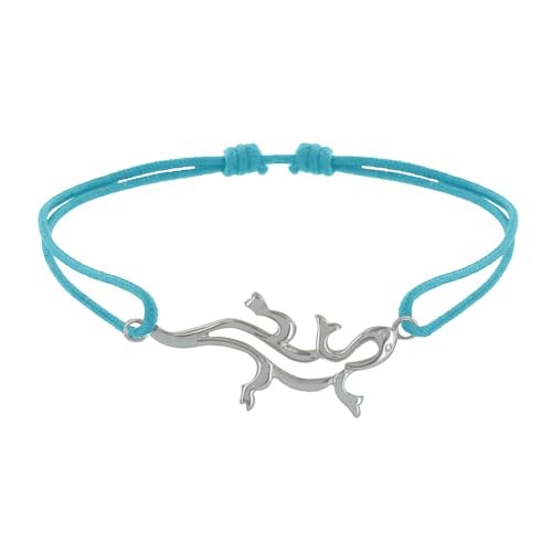 LES POULETTES BIJOUX - Sterling Silber 925 Link Salamander Armband - Turquoise von LES POULETTES BIJOUX