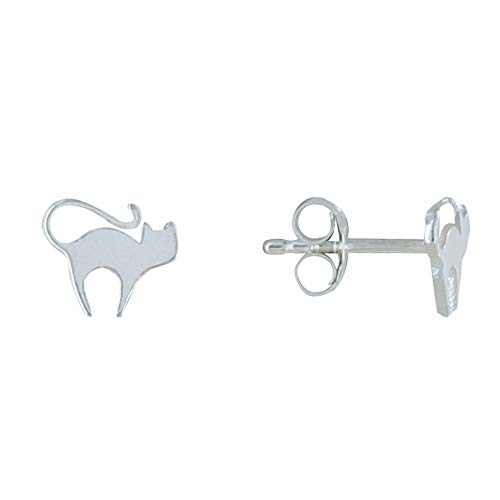 LES POULETTES BIJOUX - Sterling Silber 925 Ohrringe Katzen Silhouette von LES POULETTES BIJOUX