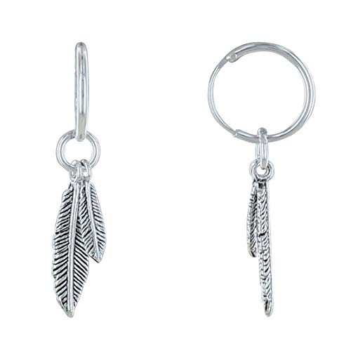 LES POULETTES BIJOUX - Sterling Silber 925 Ohrringe Mini Reifen und Zwei Federn LES POULETTES BIJOUX - Sterling Silber 925 Ohrringe Mini Reifen und Zwei Federn von LES POULETTES BIJOUX