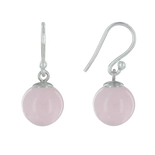 LES POULETTES BIJOUX - Sterling Silber 925 Ohrringe Rosa Quarz Perlen von LES POULETTES BIJOUX