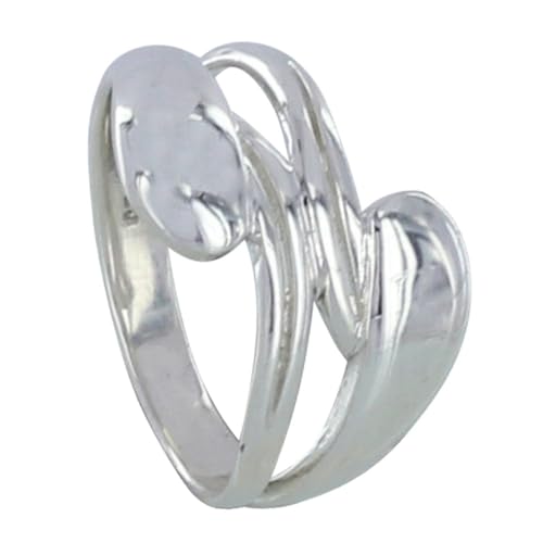 LES POULETTES BIJOUX - Sterling Silber 925 Ring Doppelt Tropfen und Blättern - Taille 62 (19.7) von LES POULETTES BIJOUX