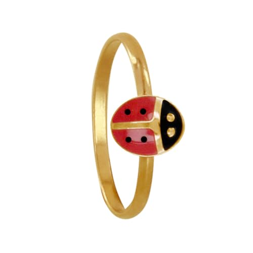 LES POULETTES BIJOUX - Vergoldet Kinder Ring Marienkäfer - taille 46 (14.6) von LES POULETTES BIJOUX