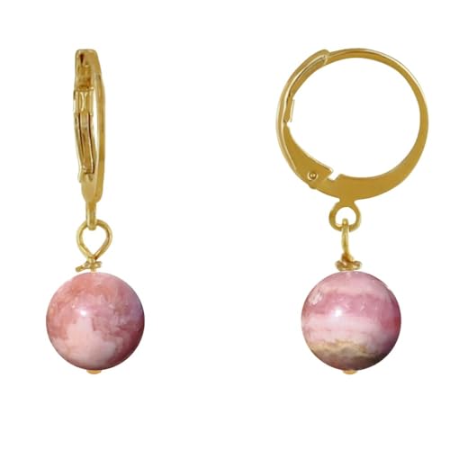 LES POULETTES BIJOUX - Vergoldet Ohrringe Mini Reifen und Rhodochrositperle LES POULETTES BIJOUX - Vergoldet Ohrringe Mini Reifen und Rhodochrositperle von LES POULETTES BIJOUX