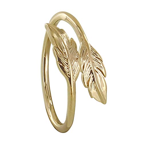 LES POULETTES BIJOUX - Vergoldet Ring Doppelt Feder - taille 54 (17.2) von LES POULETTES BIJOUX