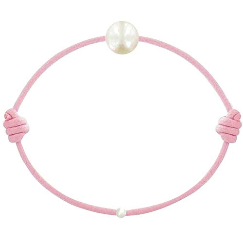 LES POULETTES BIJOUX - Weißen Zuchtperle Link Armband 8-9 mm - Classics - Pink LES POULETTES BIJOUX - Weißen Zuchtperle Link Armband 8-9 mm - Classics - Pink von LES POULETTES BIJOUX