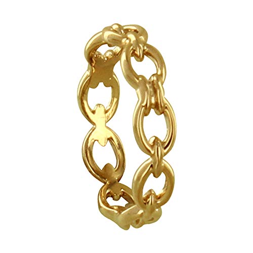 LES POULETTES BIJOUX - Vergoldet Ring Einzelne Verbindung - grobe 54 (17.2) von LES POULETTES BIJOUX