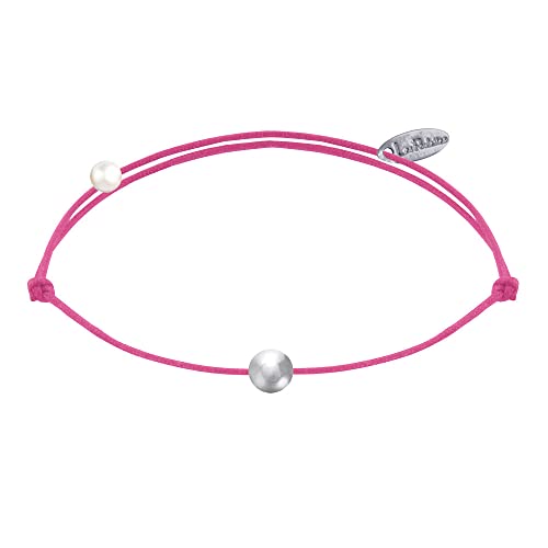 LES POULETTES BIJOUX - Armband Link Kleine 925 Silber Perle - Fuchsia LES POULETTES BIJOUX - Armband Link Kleine 925 Silber Perle - Fuchsia von LES POULETTES BIJOUX