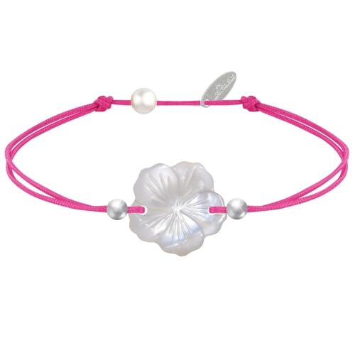 LES POULETTES BIJOUX - Armband Link Perlmutt Blume und Sterling Silber 925 Perlen - Classics - Fuchsia LES POULETTES BIJOUX - Armband Link Perlmutt Blume und Sterling Silber 925 Perlen - Classics - Fuchsia von LES POULETTES BIJOUX
