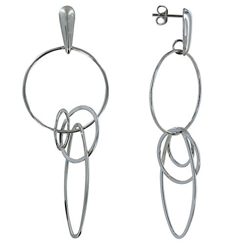 LES POULETTES BIJOUX - Sterling Silber 925 Ohrringe Verschachtelte Kreise LES POULETTES BIJOUX - Sterling Silber 925 Ohrringe Verschachtelte Kreise von LES POULETTES JEWELS
