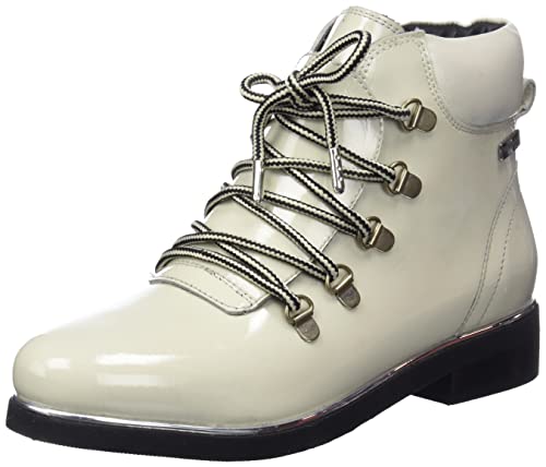 LES TROPEZIENNES PAR M. BELARBI Damen Moony Stiefelette, Weiß lackiert, 38 EU von LES TROPEZIENNES PAR M. BELARBI