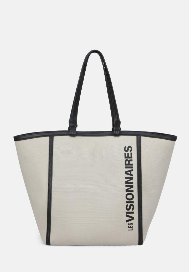LES VISIONNAIRES - Cityshopper Fifi, Canvas Off White-Black schwarz/weiß von LES VISIONNAIRES