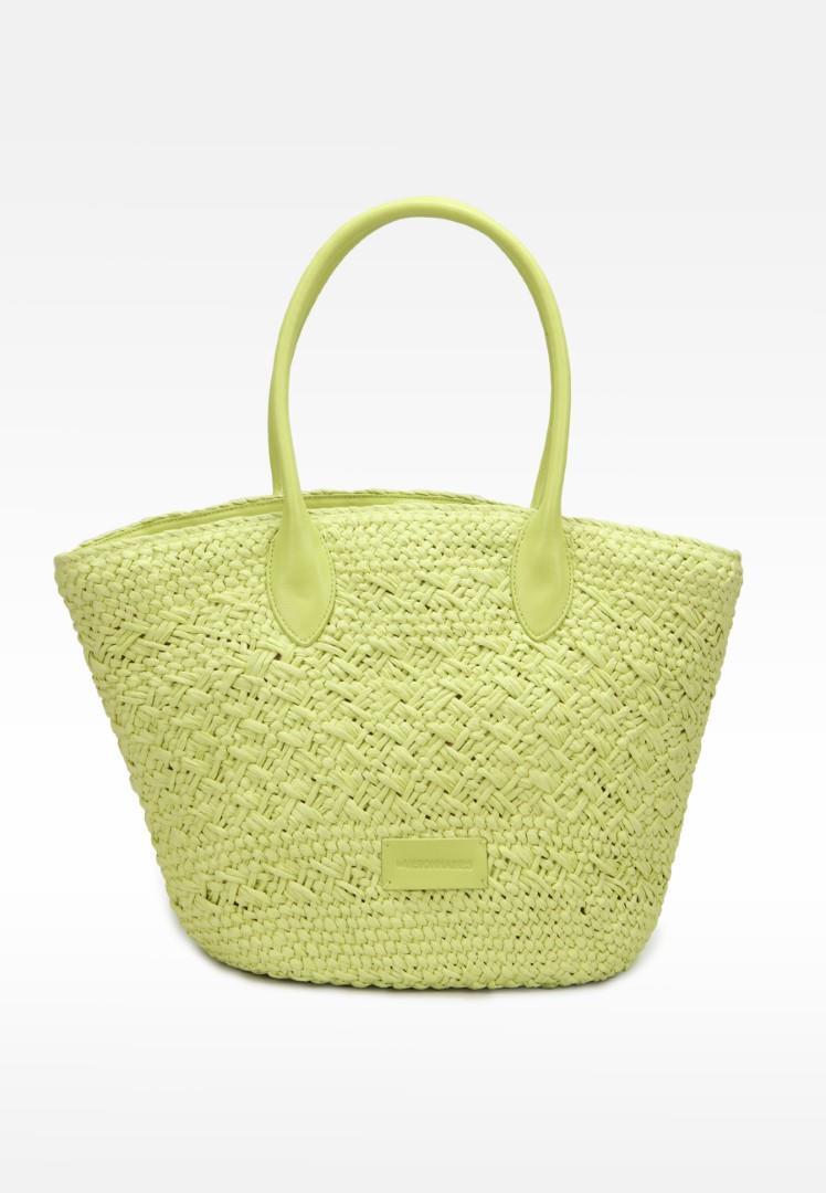 LES VISIONNAIRES - Cityshopper Raffia, Liz Light Green Hellgrün von LES VISIONNAIRES