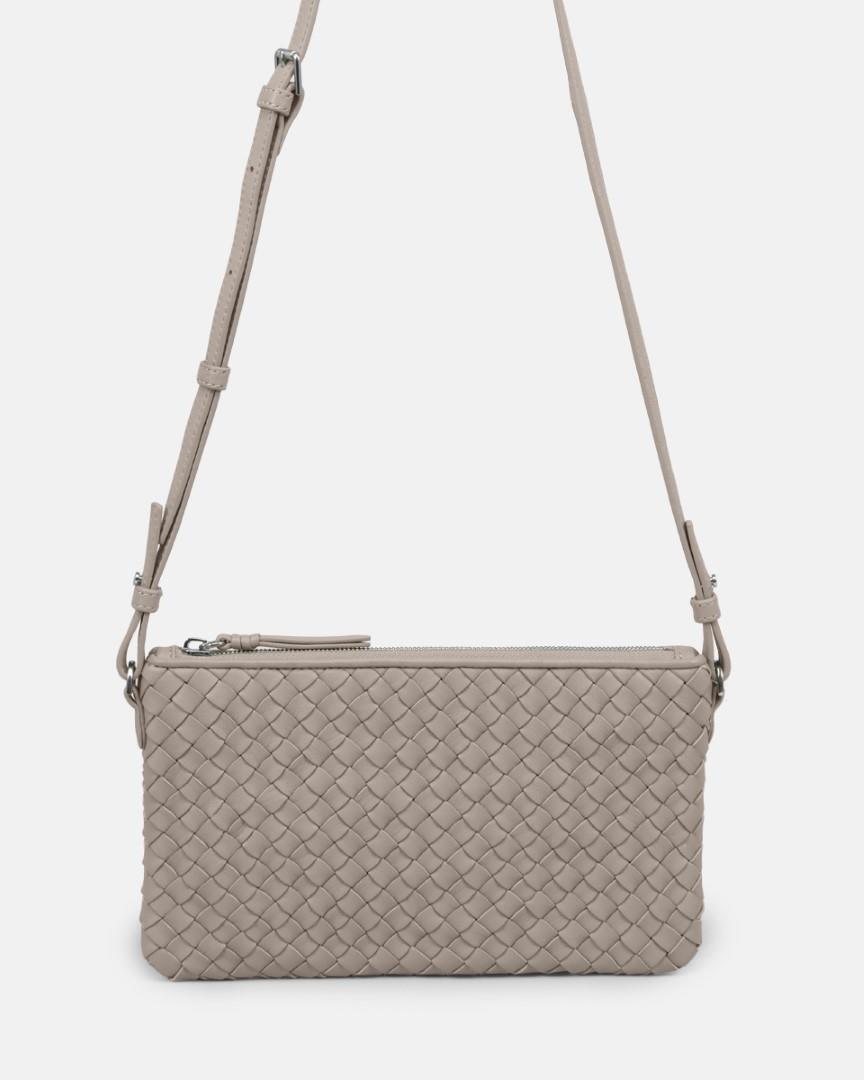 LES VISIONNAIRES - Handtasche Mit Reißversc Alice, Weave Cappuccino Beige Beige von LES VISIONNAIRES