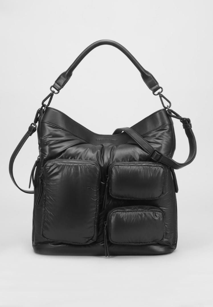LES VISIONNAIRES - Handtasche Mit Reißversc Pocket, Anni Black Schwarz von LES VISIONNAIRES