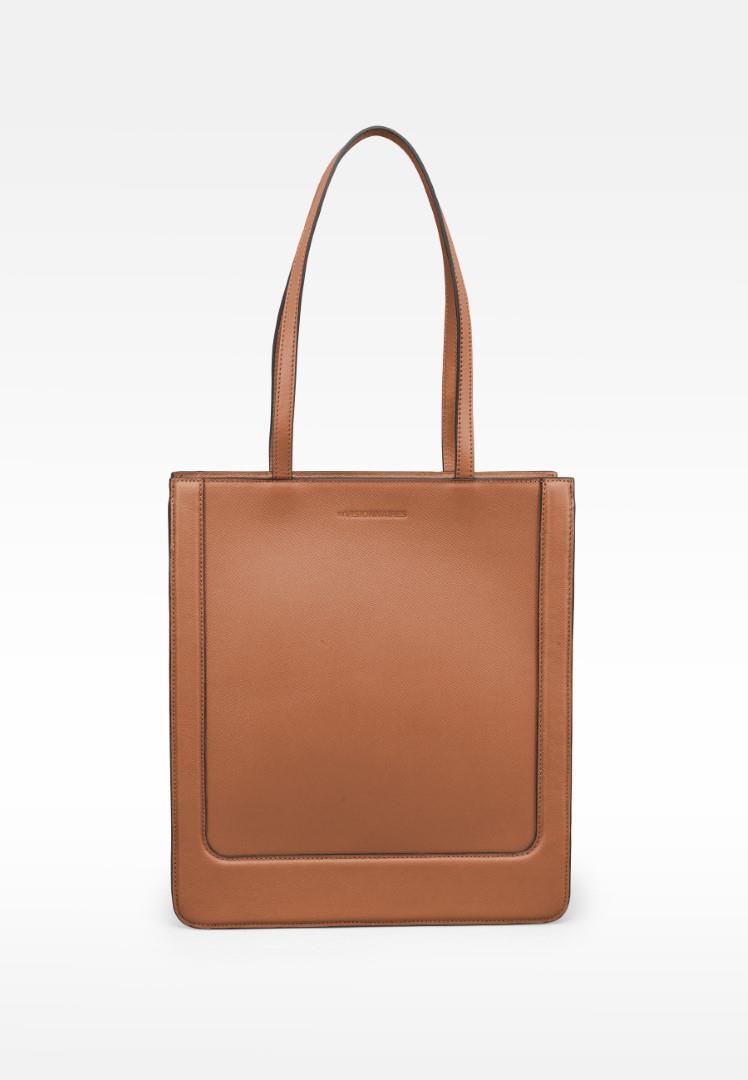 LES VISIONNAIRES - Handtasche Mit Überschla Elise, Structure Cognac Cognac von LES VISIONNAIRES