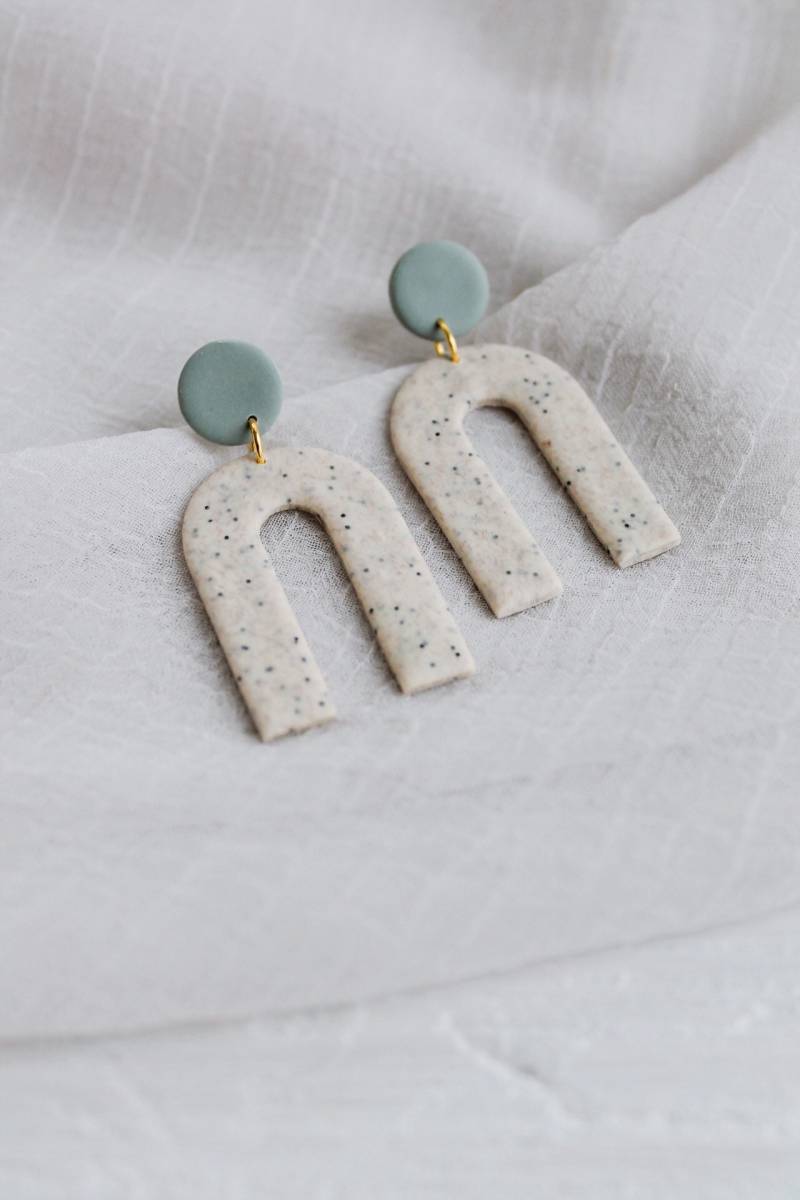 Boho | Ohrringe Polymerclayohrringe Polymerclay Handgemacht Unikat Geometrisch Statementohrringe Boho von LESVARandCLAY
