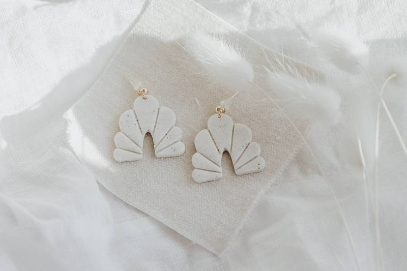 Natural Elements | Ohrringe Polymerclayohrringe Handgemacht Unikat Geometrisch Statementohrringe Boho Pflanzen von LESVARandCLAY