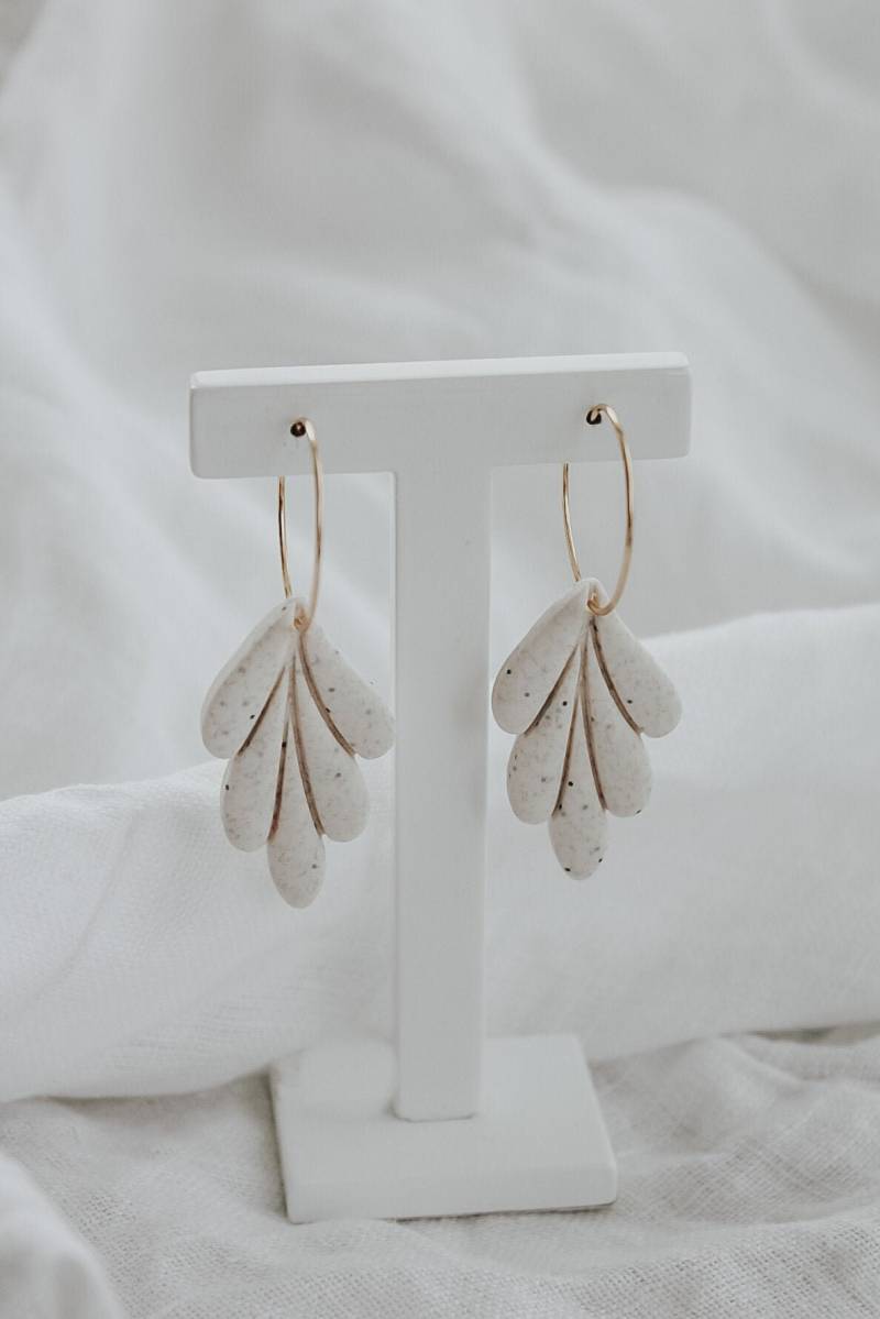 Natural Leaf | Ohrringe Polymerclayohrringe Handgemacht Unikat Geometrisch Statementohrringe Boho Pflanzen von LESVARandCLAY