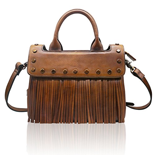 LETEULO Damen Umhängetasche Handtasche Echtes Leder tolle Geldbörse Grosse Kapazität von LETEULO