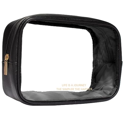 LETGO 2 Stück transparente Make-up-Taschen, Reise-Kosmetiktaschen, transparente Kulturbeutel für Frauen, TSA-geprüft, Make-up-Tasche, Organizer mit Reißverschluss, transparentes Make-up-Taschen-Set, von LETGO