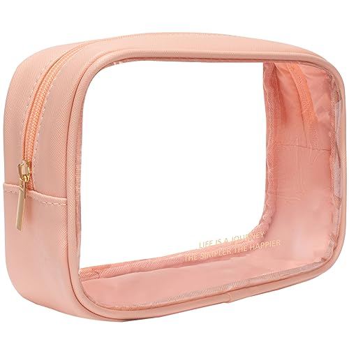 LETGO 2 Stück transparente Make-up-Taschen, Reise-Kosmetiktaschen, transparente Kulturbeutel für Frauen, TSA-geprüft, Make-up-Tasche, Organizer mit Reißverschluss, transparentes Make-up-Taschen-Set, von LETGO