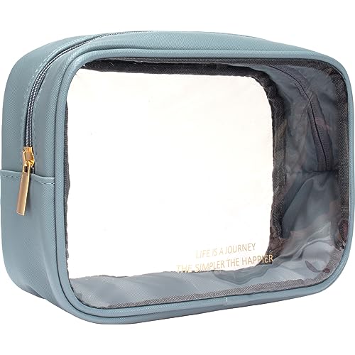 LETGO 2 Stück transparente Make-up-Taschen, Reise-Kosmetiktaschen, transparente Kulturbeutel für Frauen, TSA-geprüft, Make-up-Tasche, Organizer mit Reißverschluss, transparentes Make-up-Taschen-Set, von LETGO