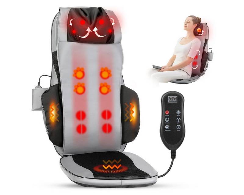 oyajia Massagegerät Massagesitzauflage mit Wärmefunktion und Vibration, Rückenmassagegerät, Massageauflage, Massagematte zur Entspannung zuhause und im Büro von oyajia