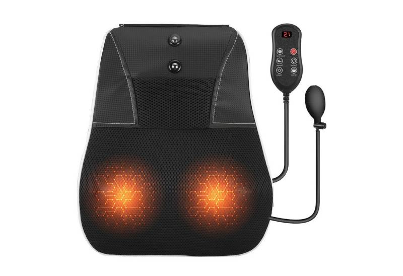 LETGOSPT Nacken-Massagegerät Rückenmassagekissen, 3-in-1-Massagekopfstütze, mit Heizfunktion, 15-Minuten-Timing, geeignet für Büro und Zuhause von LETGOSPT