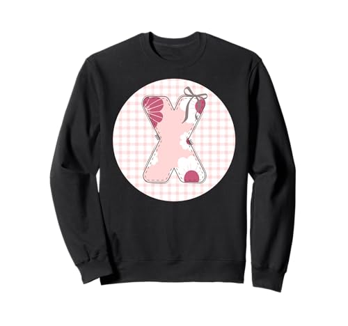 Anfangsbuchstabe X für Damen, Patchwork, rosa Blumennähte Sweatshirt Anfangsbuchstabe X für Damen, Patchwork, rosa Blumennähte Sweatshirt von LETTER FLOWER PATCH PATCHWORK GRAPHIC DESIGNS