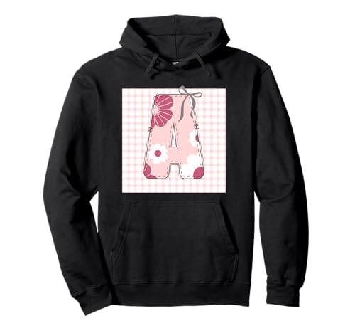 Damen-Anfangsbuchstabe "A", Patchwork, rosa Blumennähte Pullover Hoodie Damen-Anfangsbuchstabe "A", Patchwork, rosa Blumennähte Pullover Hoodie von LETTER FLOWER PATCH PATCHWORK GRAPHIC DESIGNS