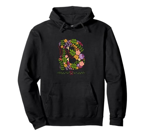 Damen-Buchstabe "B" mit Blumenmotiv, Aquarell, botanische Blume Pullover Hoodie Damen-Buchstabe "B" mit Blumenmotiv, Aquarell, botanische Blume Pullover Hoodie von LETTER GARDEN BOTANICAL WATERCOLOR GRAPHIC DESIGNS