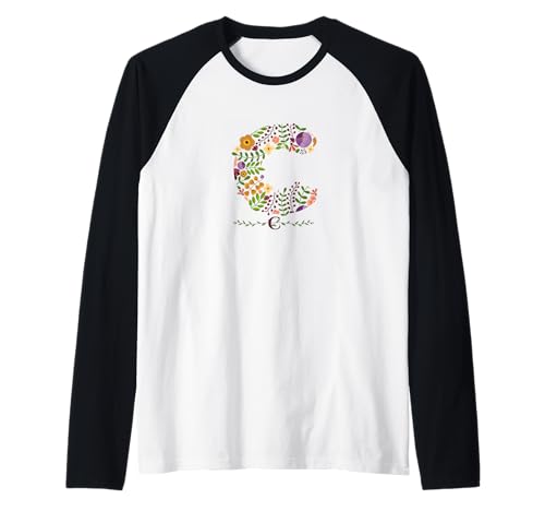Damen-Buchstabe "C" mit Blumenmotiv, Aquarell, botanischer Blumen-Buchstabe Raglan Damen-Buchstabe "C" mit Blumenmotiv, Aquarell, botanischer Blumen-Buchstabe Raglan von LETTER GARDEN BOTANICAL WATERCOLOR GRAPHIC DESIGNS