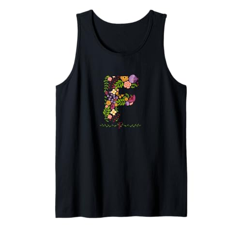 Damen-Buchstabe "F" mit Blumenmotiv, Aquarell, botanische Blume Tank Top Damen-Buchstabe "F" mit Blumenmotiv, Aquarell, botanische Blume Tank Top von LETTER GARDEN BOTANICAL WATERCOLOR GRAPHIC DESIGNS