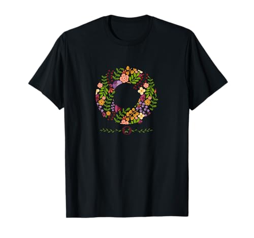 Damen-Buchstabe "O Initial", Aquarell, botanische Blume T-Shirt Damen-Buchstabe "O Initial", Aquarell, botanische Blume T-Shirt von LETTER GARDEN BOTANICAL WATERCOLOR GRAPHIC DESIGNS
