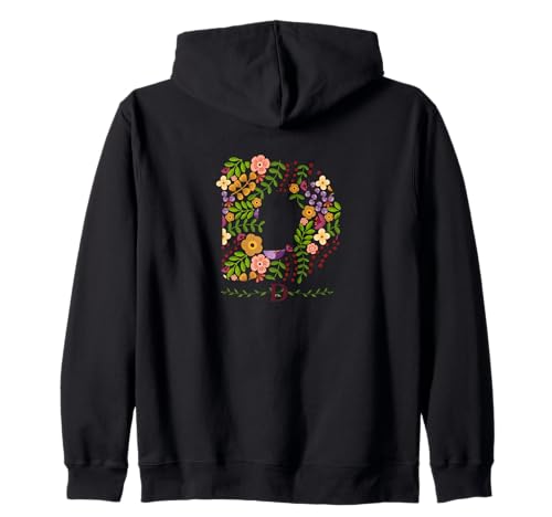 Damen-Buchstabe mit Blumenmotiv, Aquarell, botanische Blume Kapuzenjacke Damen-Buchstabe mit Blumenmotiv, Aquarell, botanische Blume Kapuzenjacke von LETTER GARDEN BOTANICAL WATERCOLOR GRAPHIC DESIGNS