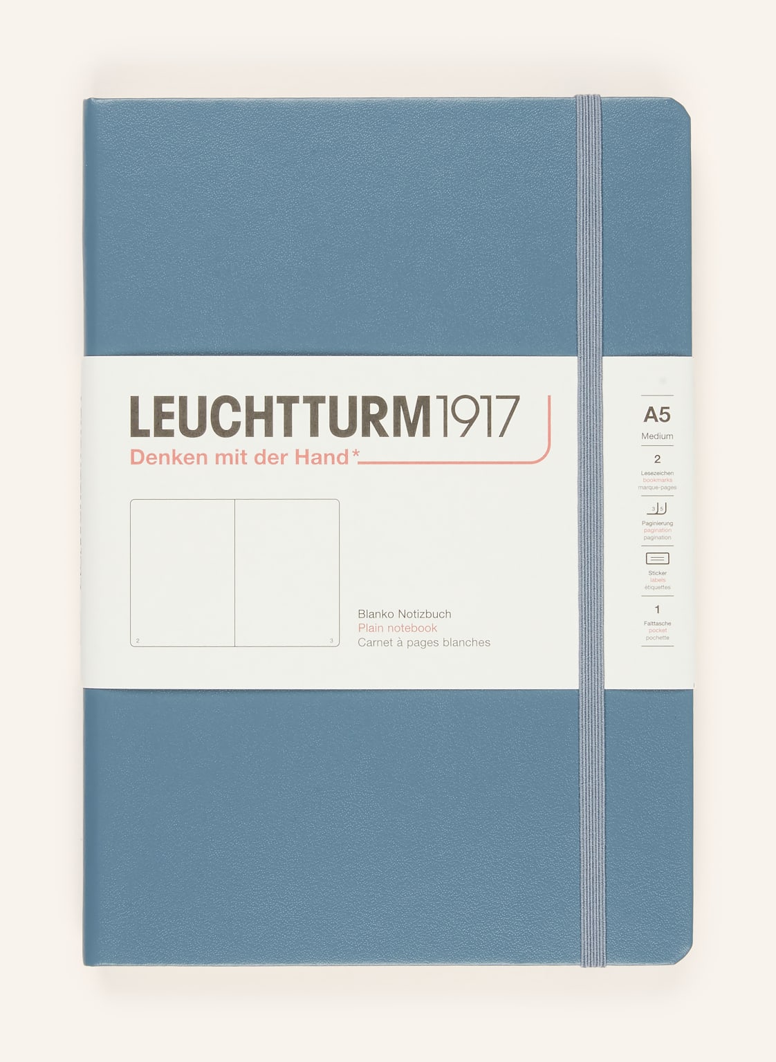 Leuchtturm Notizbuch Medium blau von LEUCHTTURM