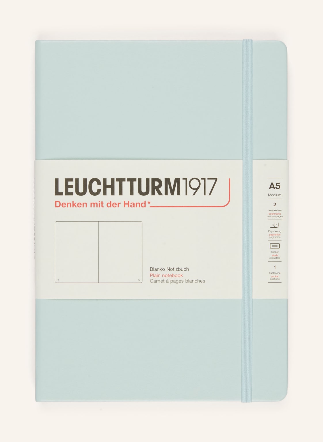 Leuchtturm Notizbuch Medium blau von LEUCHTTURM