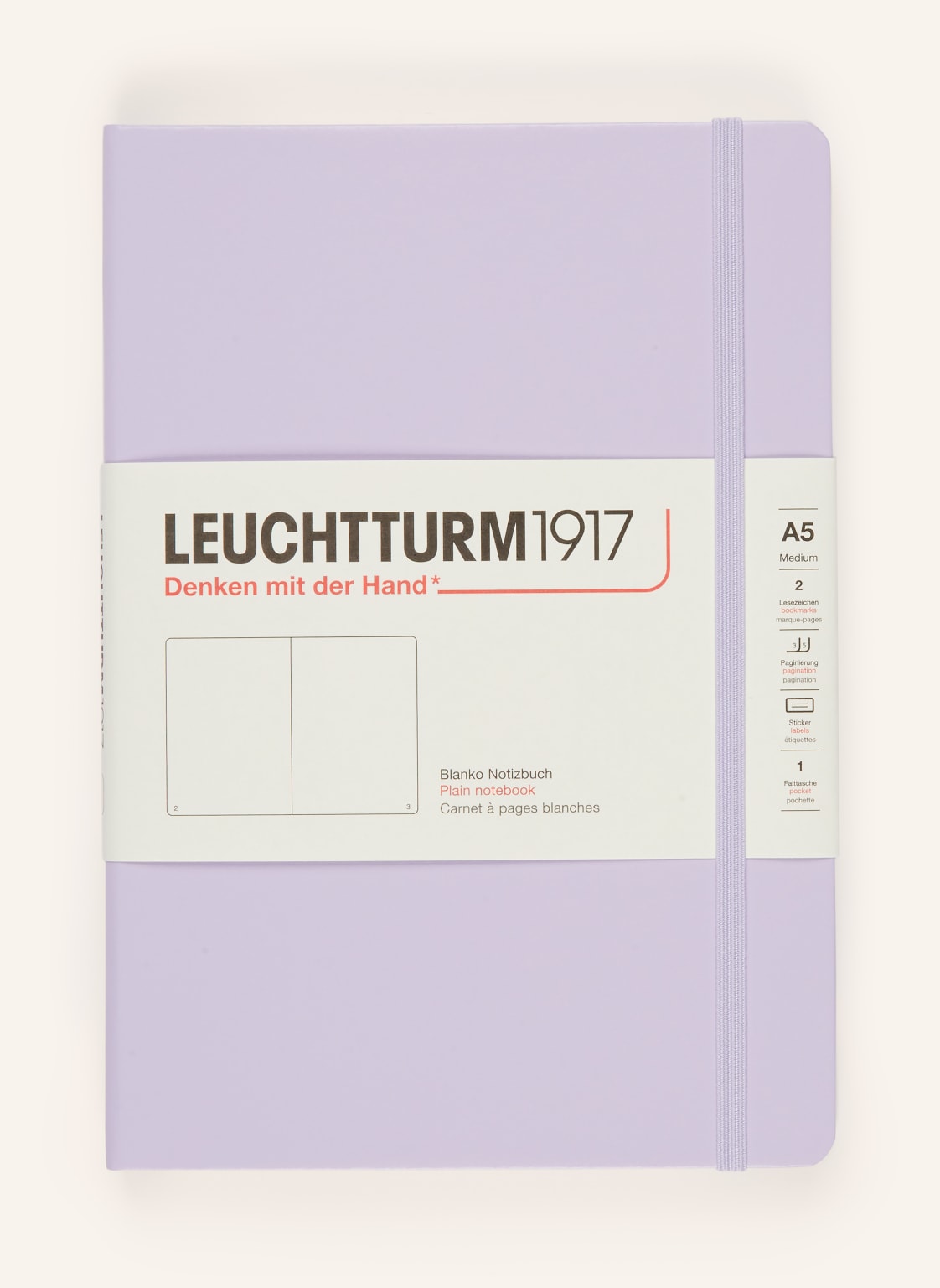 Leuchtturm Notizbuch Medium lila von LEUCHTTURM