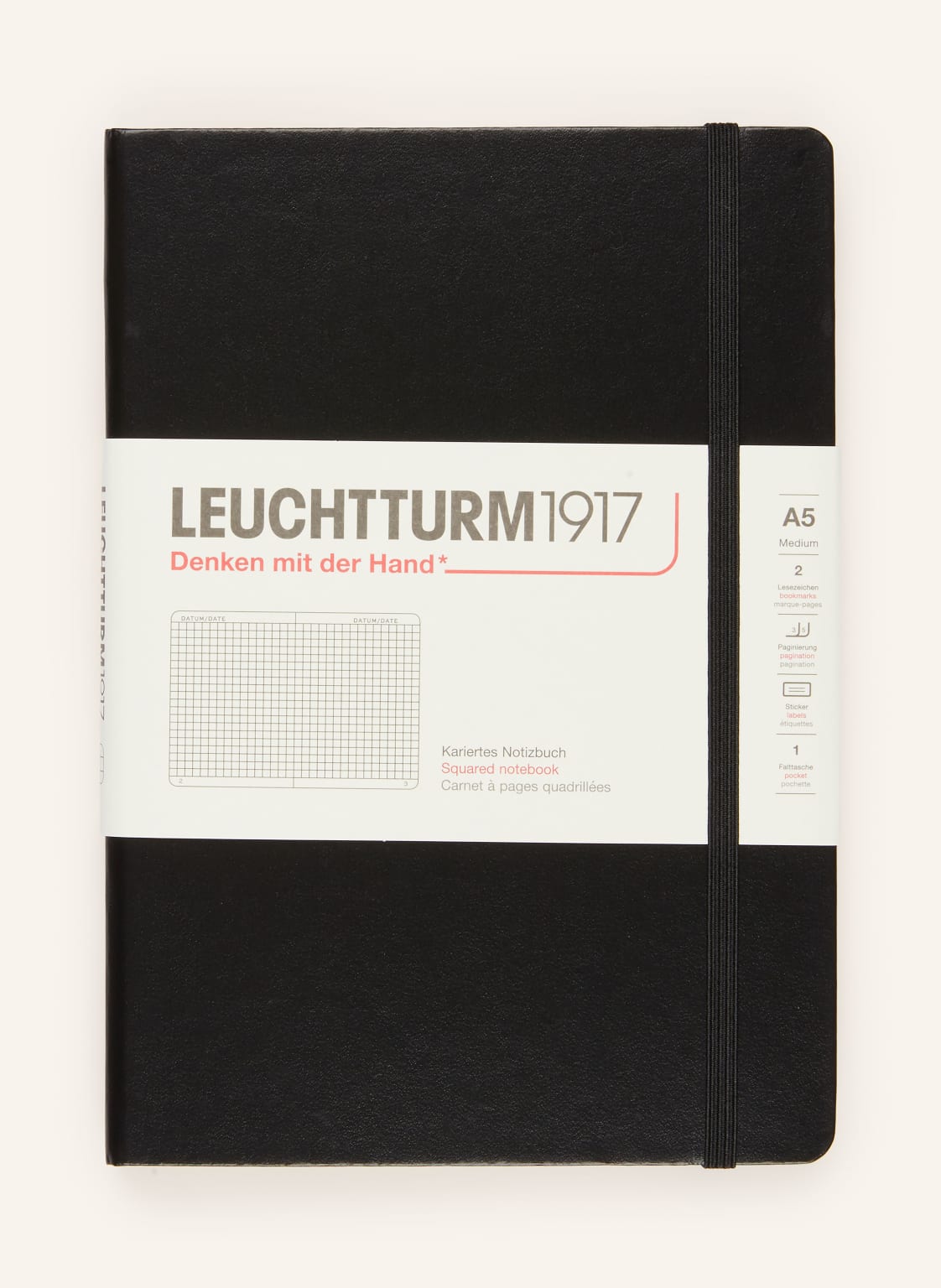 Leuchtturm Notizbuch schwarz von LEUCHTTURM