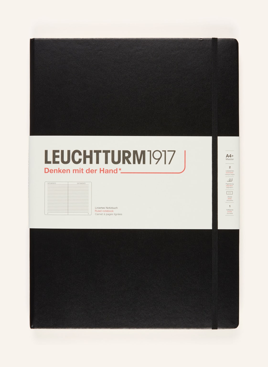 Leuchtturm Notizbuch schwarz von LEUCHTTURM
