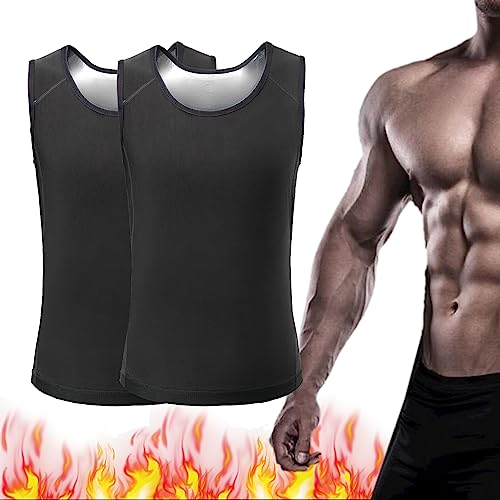 LEVDRO Jungs Männer Brust Gynäkomastie Kompressionsoberteil, auf Formweste, Menslim Gynäkomastie Kompressions-Tanktop Taille (Silver+Silver,S-M) von LEVDRO