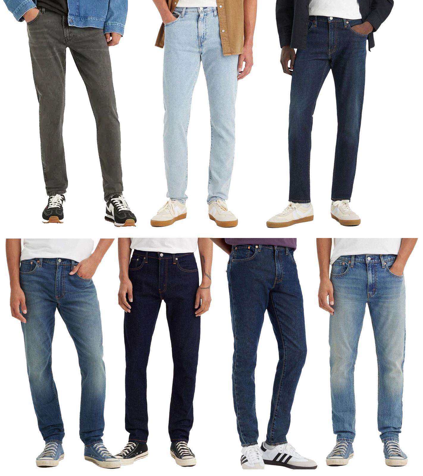 LEVI´S 512 Herren Jeans-Hose im 5-Pocket-Style Baumwoll-Hose Denim-Hose 28833 in Grau oder Blau von LEVI´S