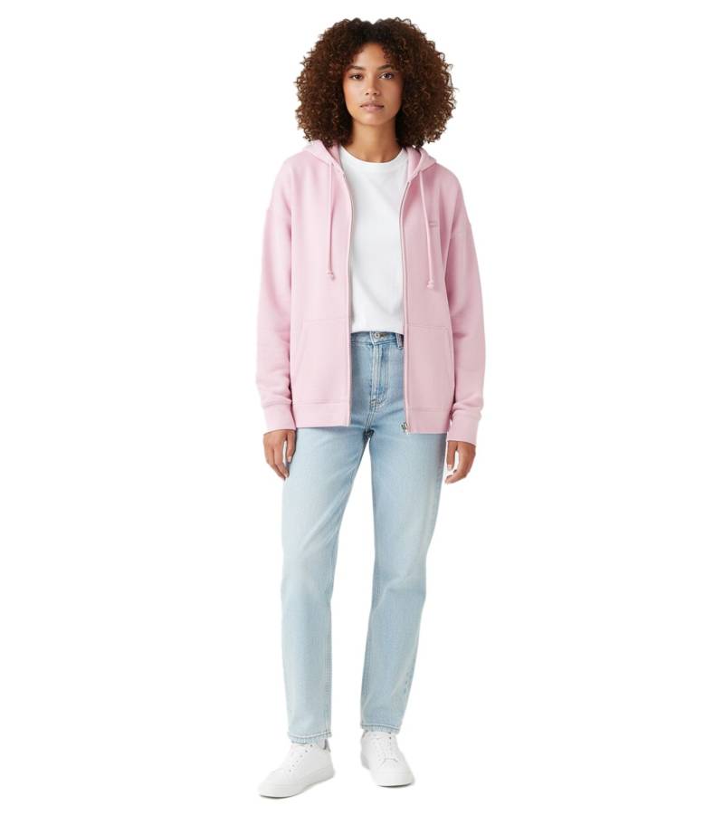LEVI´S Damen Sweat-Jacke mit Kapuze Zip-Hoodie Baumwoll-Jacke A5945-0025 Rosa von LEVI´S