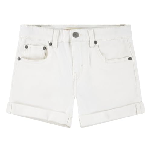 LEVI'S Girl's DB-Denim Bottoms Shorts, Cloud Dancer, 8 Jahre von LEVI'S