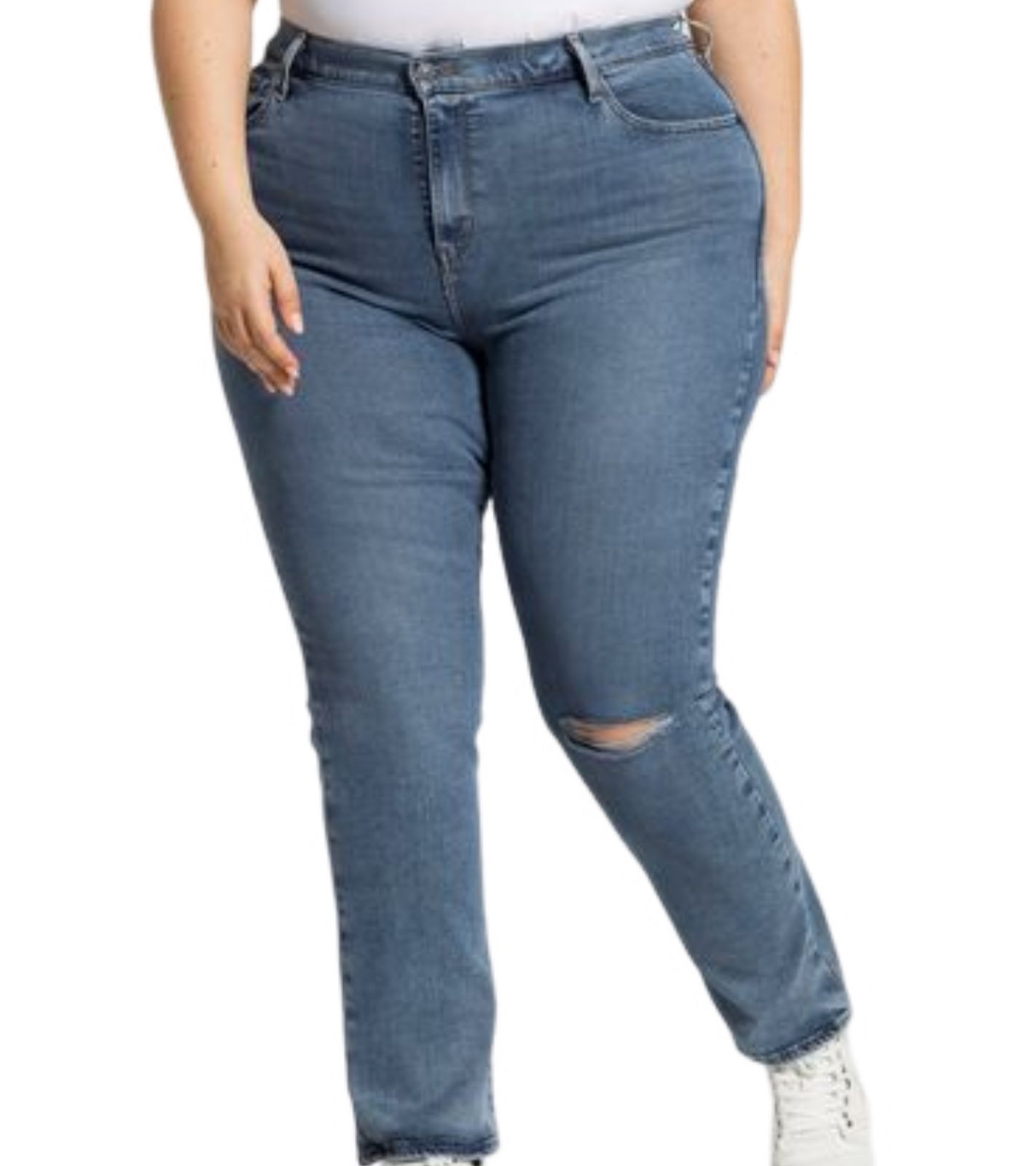 LEVI`S PLUS 724 Damen High Waist Denim-Hose Jeans im 5-Pocket-Style Große Größen 86384136 Blau von LEVI´S