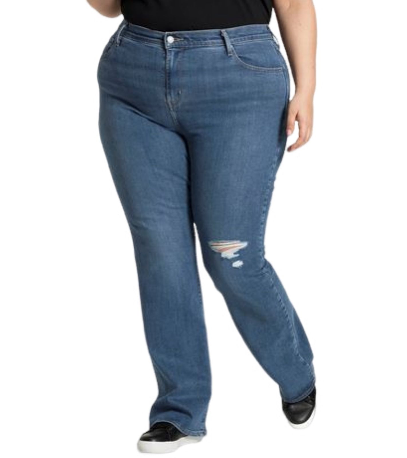 LEVI`S PLUS 725 Damen Bootcut Jeans High Waist Denim-Hose Jeans im 5-Pocket-Style Große Größen 48531867 Blau von LEVI´S