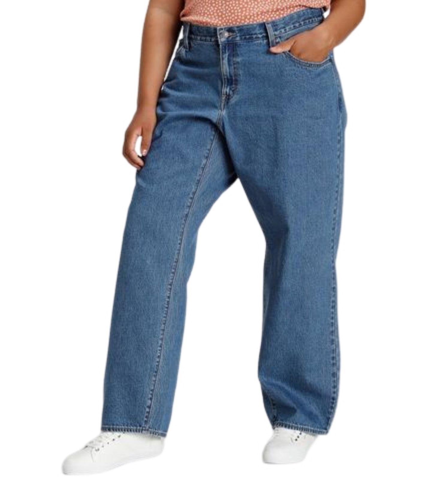 LEVI´S Plus Baggy Dad Damen Jeans Große Größen Mid-Rise Alltags-Hose 28938702 Blau von LEVI´S